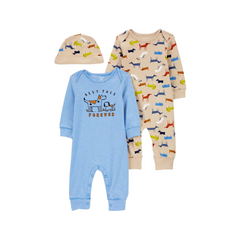 Carter's - Paquete con 2 enterizos sin pies + gorra