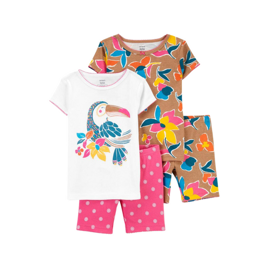 Carter's - Pijama con 4 piezas con diseño floral