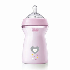 Biberón Chicco Natural Feeling Rosa 330ml 6m+