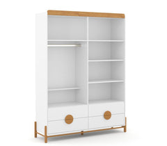 Ropero 4 Pts Matic Tess Laq. Blanco Soft Freijo Eco Wood
