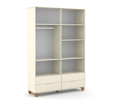 Ropero 4 Pts Matic Zupy Clean Laqueado Off White Eco Wood