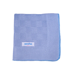 Manta de Tricot Celeste Liso Sanches Baby