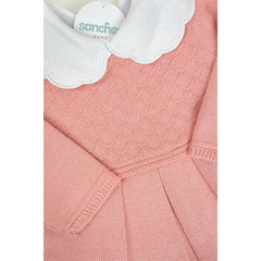 Kit Vestido Rosa Apricot C/Blanco