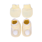 Kit Con Zapato y Manopla Amarillo Con Blanco