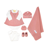 Salida de Maternidad Rosa Apricot C/Off White