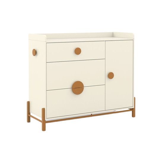 Cómoda Matic Tess Laqueado Off White Eco Wood
