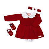 Kit Vestido Rojo Fuego C/Blanco