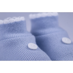 Zapatito Azul Celeste Con Botón