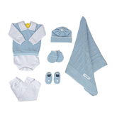 Salida de Maternidad Azul Celeste C/Blanco