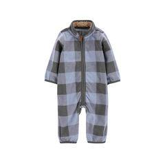 Carter's - Pijama/Enterizo cuadriculado de micro polar sin pies