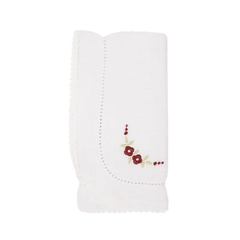 Salida de Maternidad Bordada Rojo Fuego C/Blanco