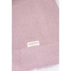 Salida de Maternidad Bordada Nude c/Blanco