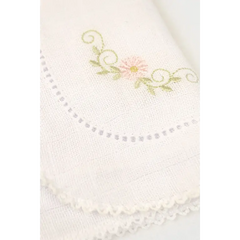 Salida de Maternidad Bordada Rosa c/Blanco