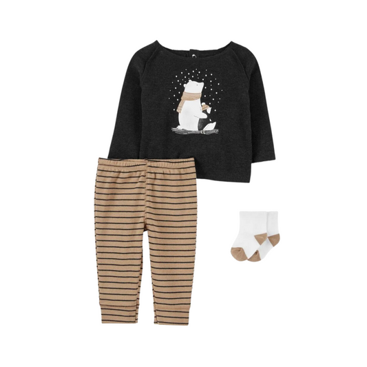 Carter's - Conjunto con 2 piezas + 1 par medias