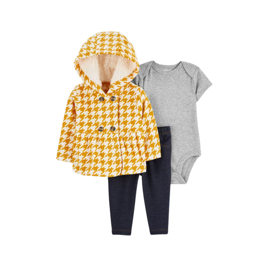 Carter's - Set con 3 piezas con abrigo de micro polar