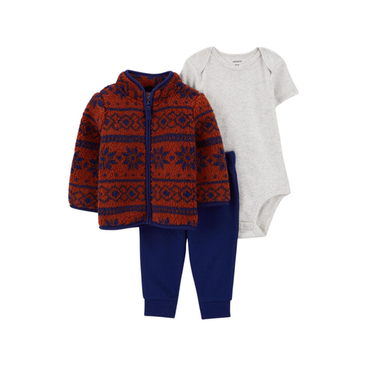 Carter's - Set con 3 piezas con abrigo de sherpa