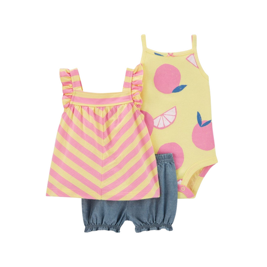 Carter's - Set con 3 piezas sin mangas diseño de frutas