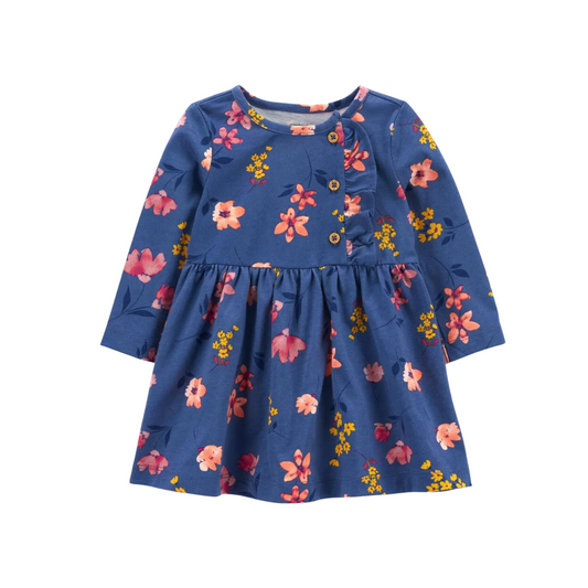 Carter's - Vestido floral con mangas largas