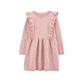 Carter's - Vestido mangas largas con volantes y motas