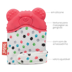 Guante Mordedor Oso Rosado +3m