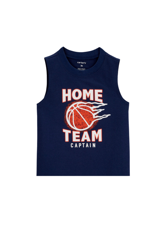 Carter's - Remera musculosa para niños diseño de baloncesto