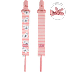 Kit Con Sujetadores De Chupetes Koala Rosa
