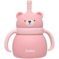 Vaso De Silicona Con Asas Osito Rosa 200ml