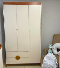 Ropero 3 Pts Matic Tess Laqueado Off White Freijo Eco Wood