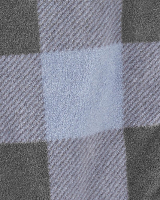 Carter's - Pijama/Enterizo cuadriculado de micro polar sin pies