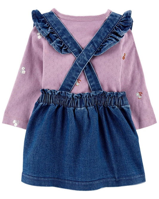 Carter's - Set con 3 piezas con jardinera jeans