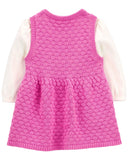 Carter's - Conjunto con vestido de tricota y body