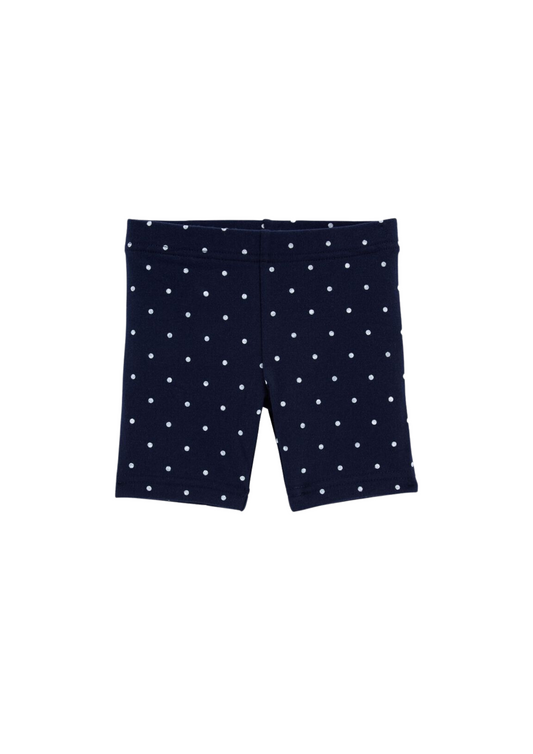 Carter's - Shorts tipo legging color azul marino con motitas blancas