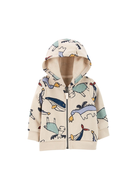 Carter's - Abrigo frisado con capucha y diseños de dinosaurios