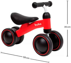 Bicicleta de Equilíbrio 4 Ruedas Roja Buba