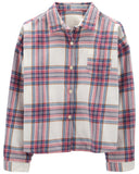 OshKosh B'Gosh - Camisa cuadriculada color Rosa/Blanco/Azul