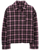 OshKosh B'Gosh - Camisa cuadriculada color rosa y negro