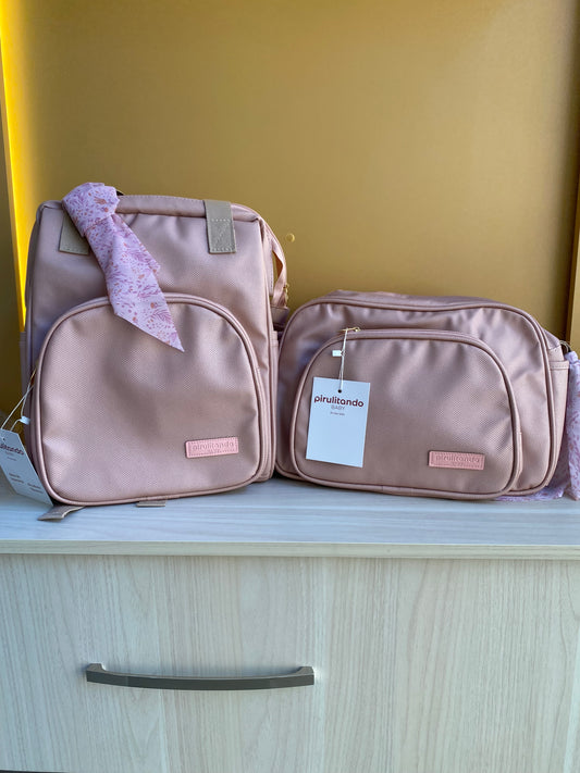 Kit Encanto Rose Bolso Mediano + Mochila Mediana