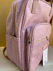 Mochila Maternidad Con Bolsillo Térmico Motitas Rose