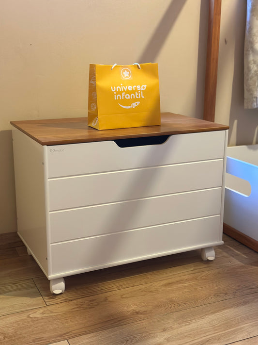 Baúl Toys Matic Laqueado Blanco Soft/Freijo