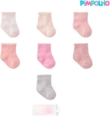 Kit con 7 pares de medias Pimpolho Niña