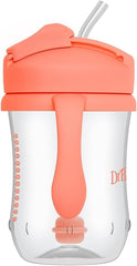Vaso con pajita y popote 270ml Coral (6m+)