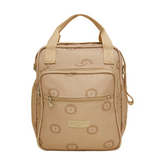 Bolso Maternidad Mediano Con Bolsillo Térmico León Caramelo