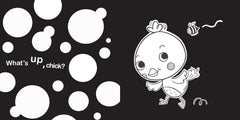 Libro de cartón blanco y negro