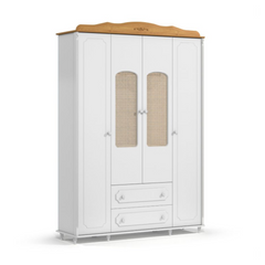 Ropero 4 Pts Matic Provence Laq. Blanco Soft/Freijo