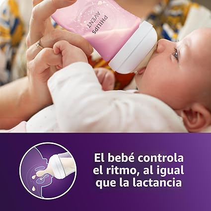 Biberon Natural Response Rosa 260ml 1m+