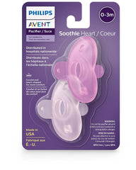 Paquete con 2 chupetes Soothie Heart Lila