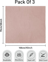 Paquete con 3 mantas de muscelina 95cmx100cm