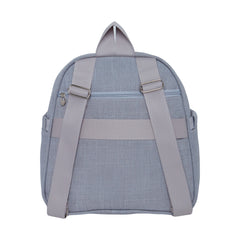 Mochila Mediana Con Bolsillo Térmico Cuidado Gris