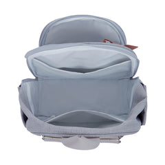 Mochila Mediana Con Bolsillo Térmico Cuidado Gris