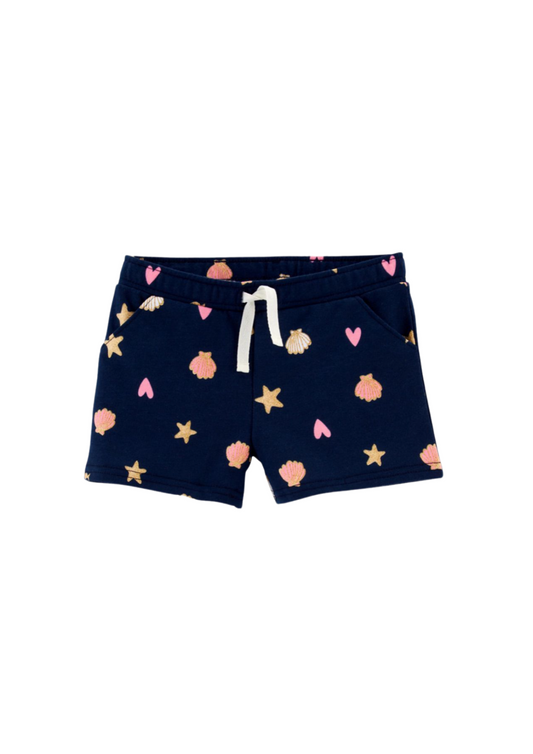Carter's - Shorts con diseño de estrellas color azul marino